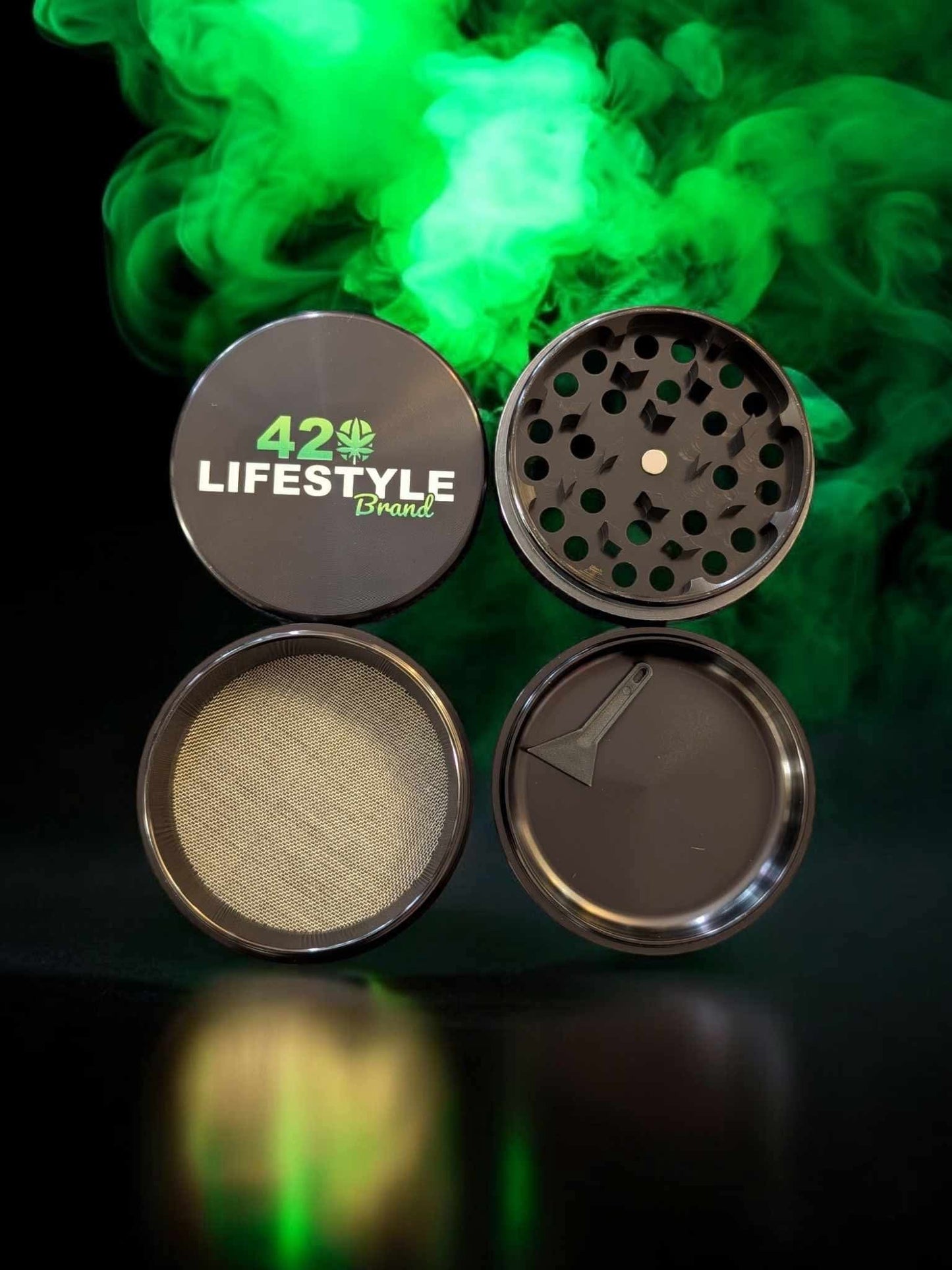 420 Lifestyle Brand Aluminum 4 - Piece Grinder - 420 LIFESTYLE Brand