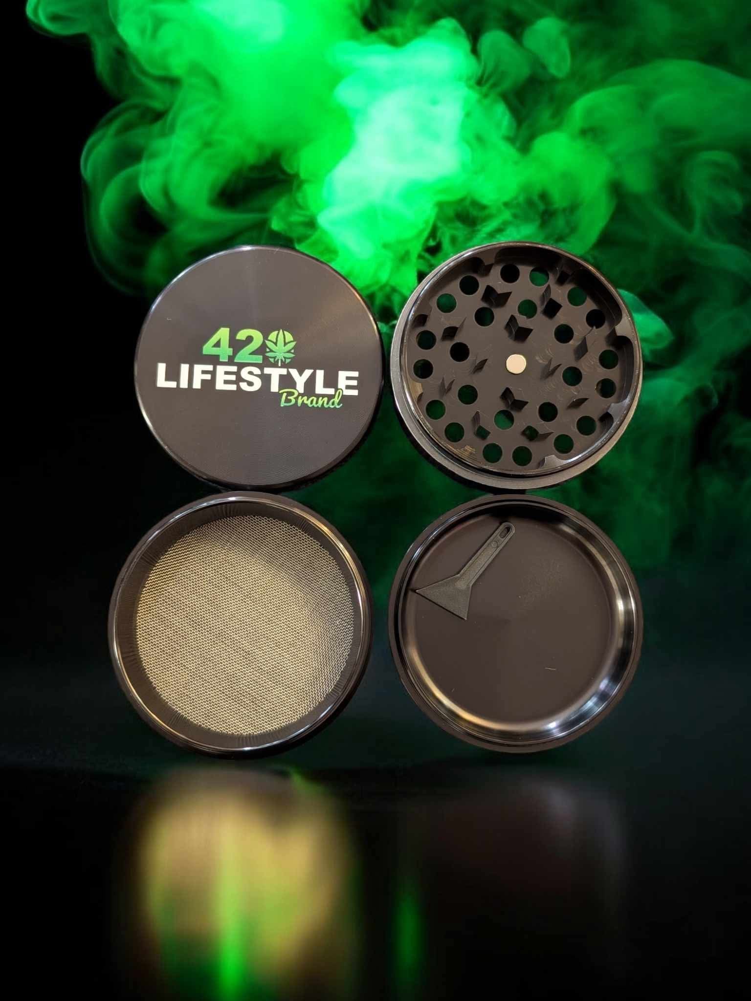 420 Lifestyle Brand Aluminum 4 - Piece Grinder - 420 LIFESTYLE Brand